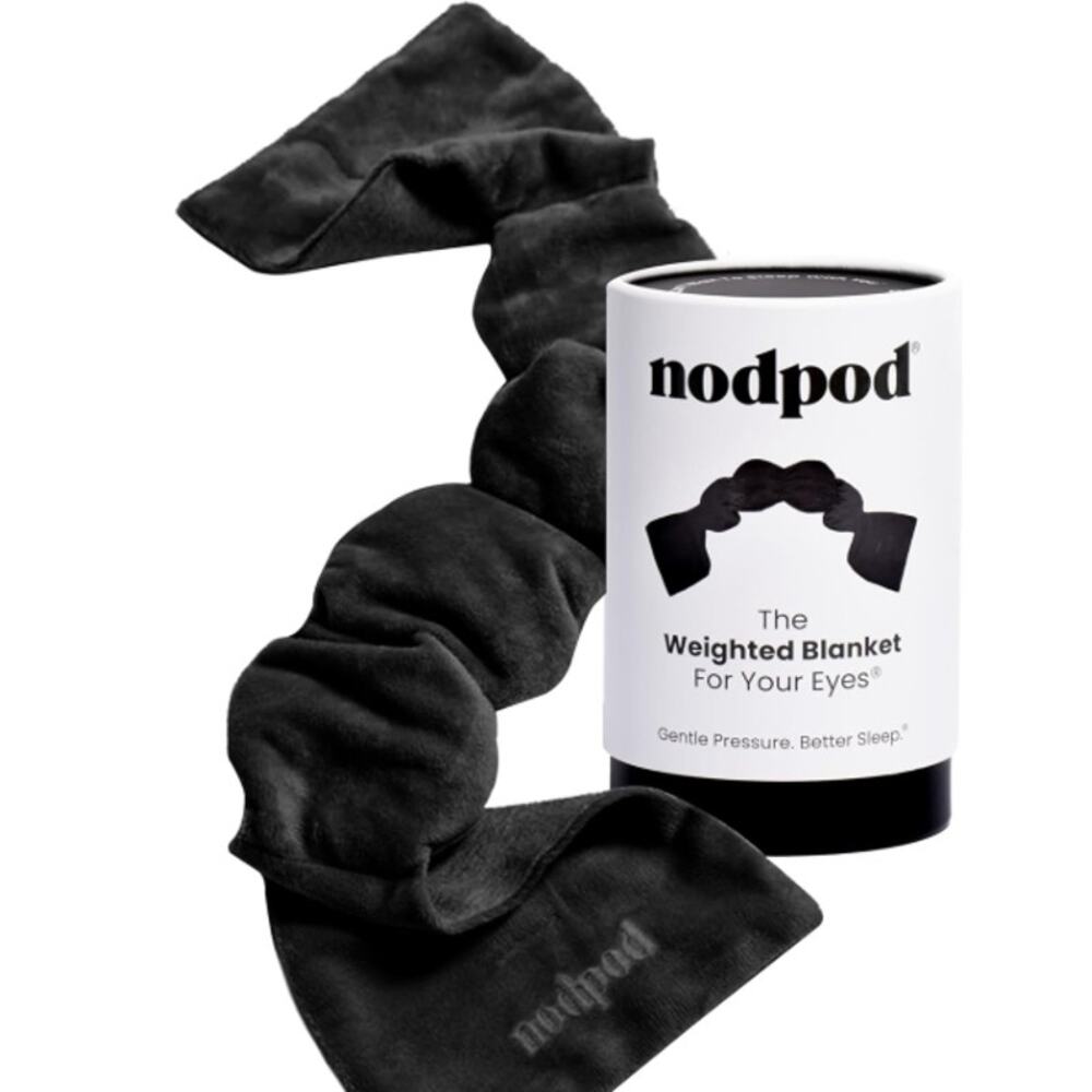 NodPod Sleep Mask, Weighted Blanket For Eyes, Black Onyx, Pima Cotton Velvet NWT